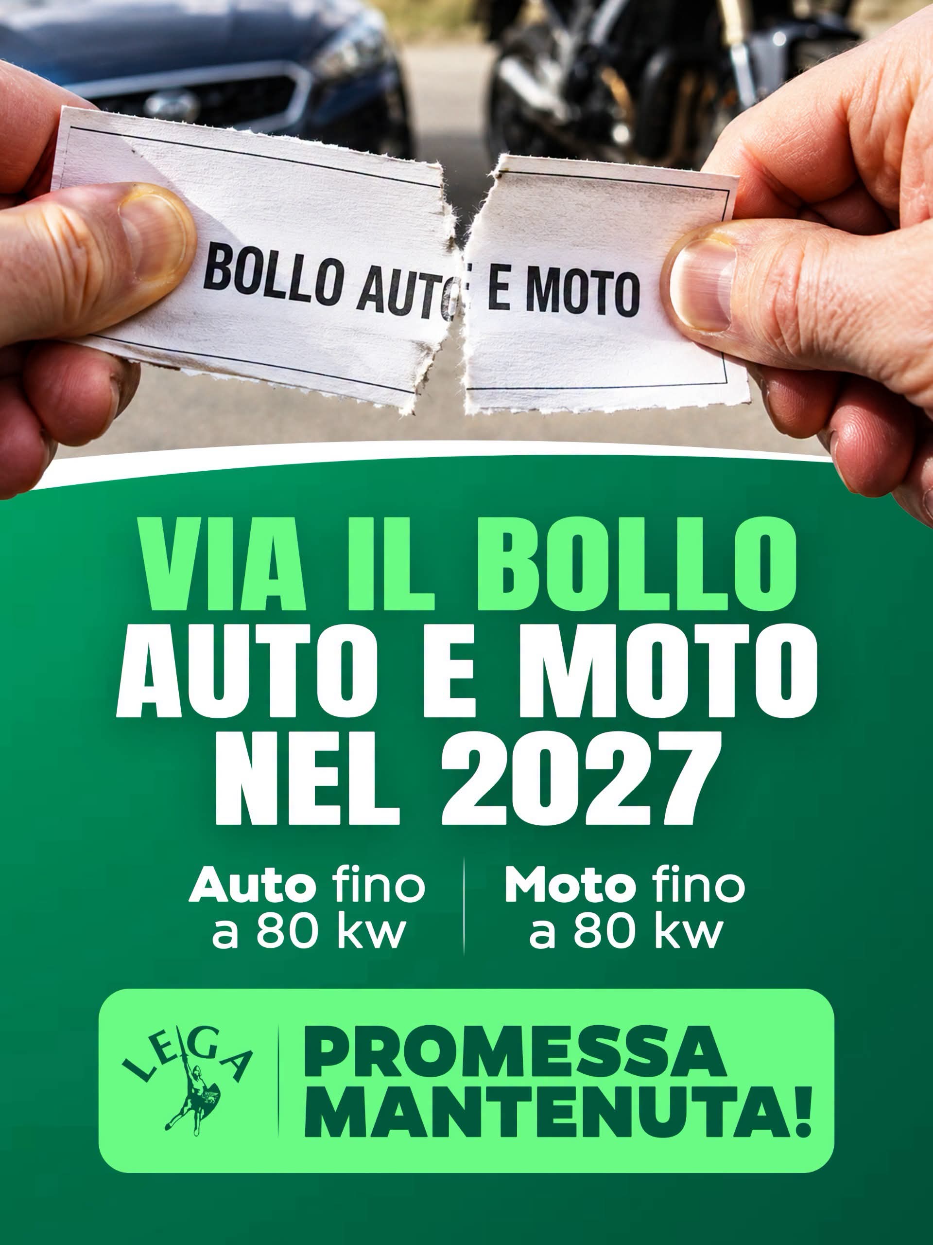 Immagine di copertina: BOLLO AUTO, AQUINO (LEGA): «BENE L’ANNUNCIO DELL’ESENZIONE PER IL 2027. UN AIUTO IMPORTANTE PER LE FAMIGLIE IRPINE»